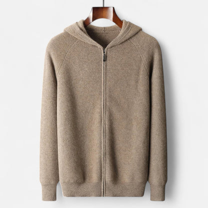 Strickhoodie für Herren mit Reißverschluss | Warm, elegant und ideal für die kalte Jahreszeit 