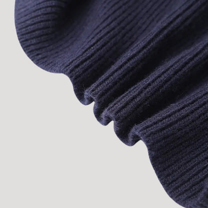 Dames Gebreide Cardigan met Denim Accenten | Elegante Contrast en Moderne Stijl