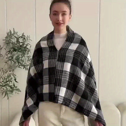 Manta eléctrica USB, manta calentada portátil, bufanda cálida para viajes y oficina