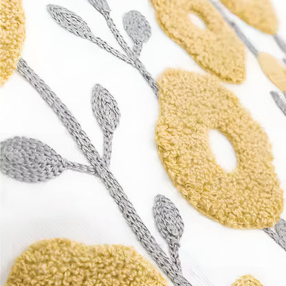 Bloemige Essentie Geborduurde Kussenhoes