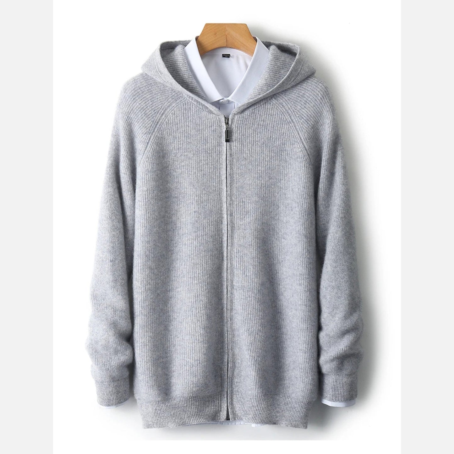 Strickhoodie für Herren mit Reißverschluss | Warm, elegant und ideal für die kalte Jahreszeit 