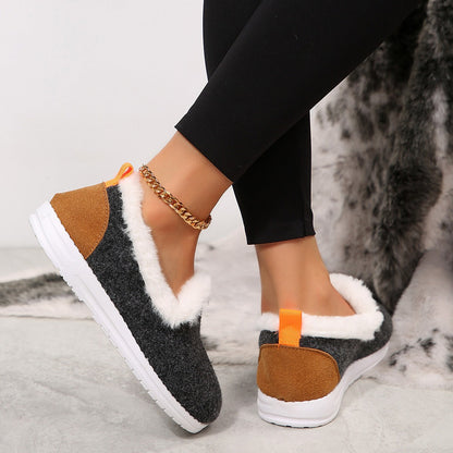 Dames Winter Loafers | Pluche Comfort Schoenen voor Koude Dagen