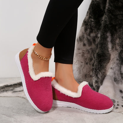Dames Winter Loafers | Pluche Comfort Schoenen voor Koude Dagen