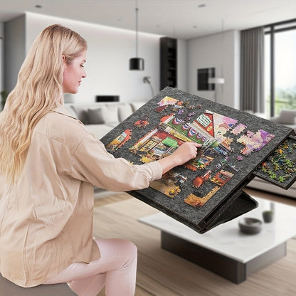 SpinPuzzle Roterende Puzzeltafel – Stevige Draagbare Speltafel met 6 Deksel & Laden voor 1000 Stukjes