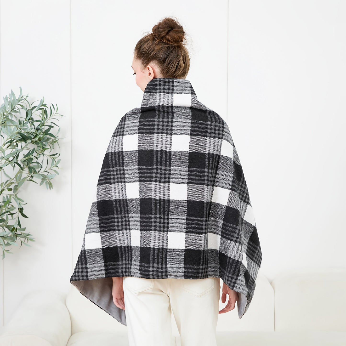 Manta eléctrica USB, manta calentada portátil, bufanda cálida para viajes y oficina