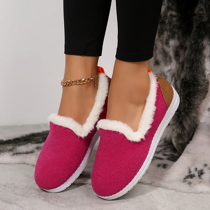 Dames Winter Loafers | Pluche Comfort Schoenen voor Koude Dagen