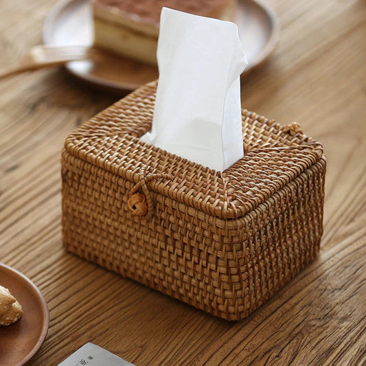 Op maat gemaakte Rieten Tissue Box