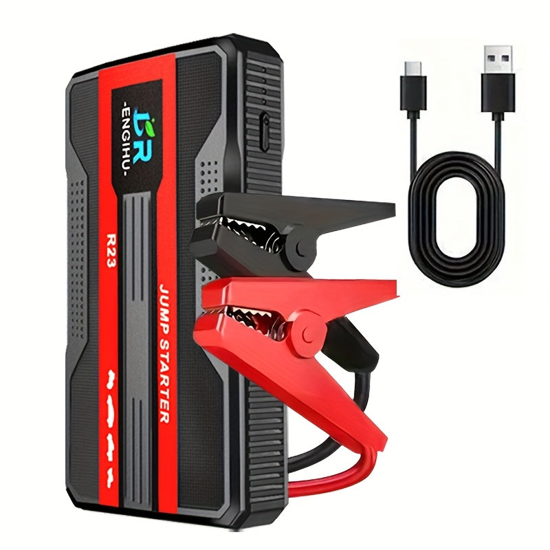 Draagbare Auto Startkabel – 12V Starthulp met LED Zaklamp, SOS Licht & USB-C Powerbank
