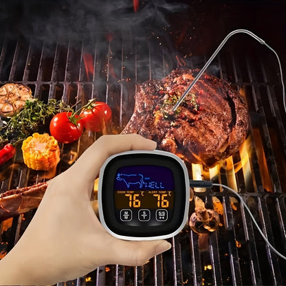 Altijd op Temperatuur – Digitale BBQ Thermometer met Dubbele Sonde & Touchscreen