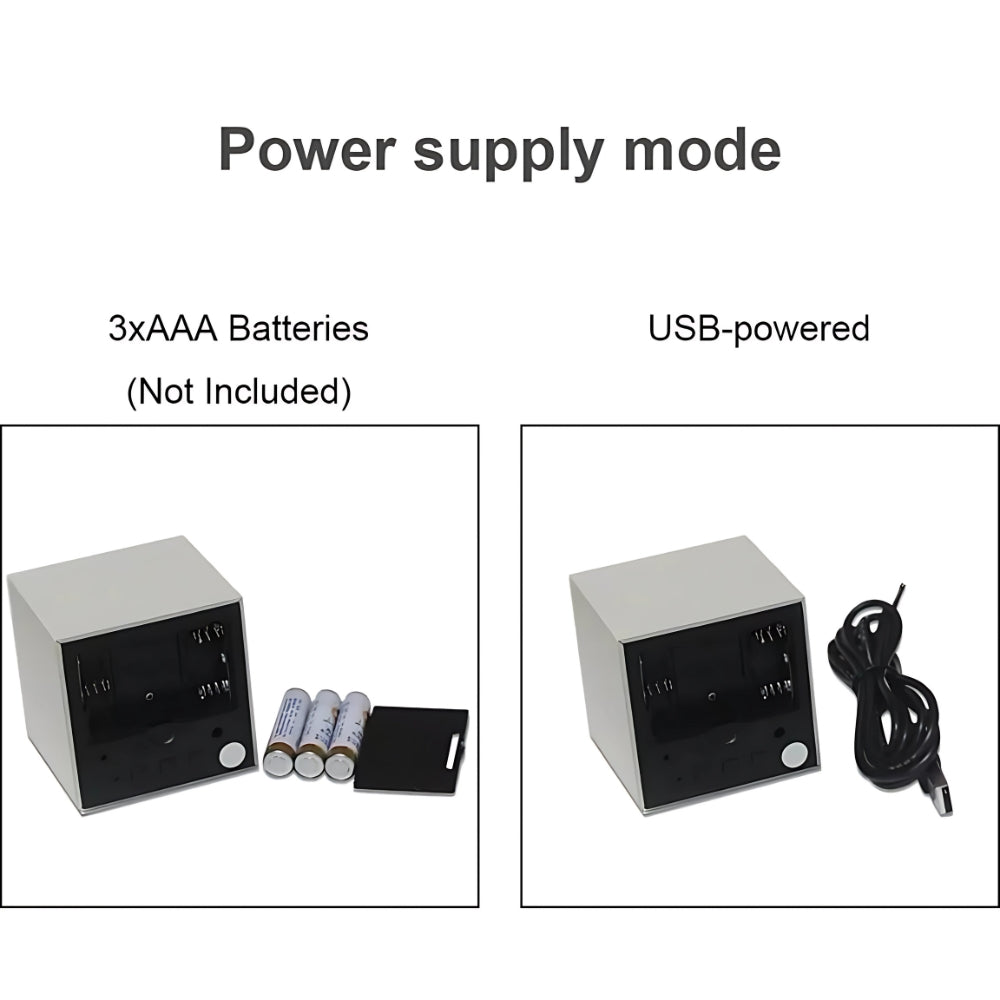 Moderne Cube LED Alarmklok