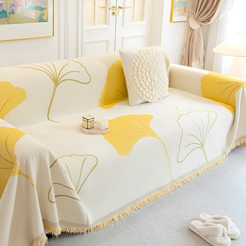 Pastorale Stijl Ginkgo Blad Bankhoes