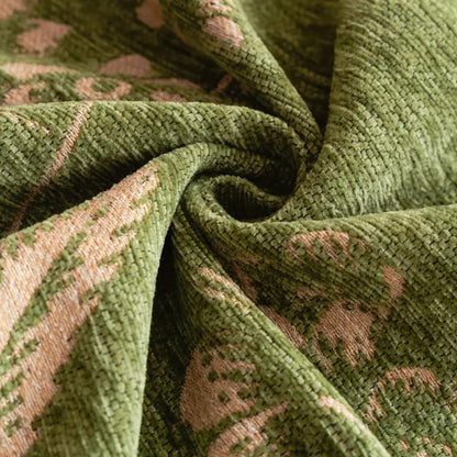 Sofabezug aus Chenille mit floralem Blattmuster