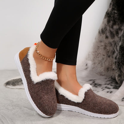 Dames Winter Loafers | Pluche Comfort Schoenen voor Koude Dagen