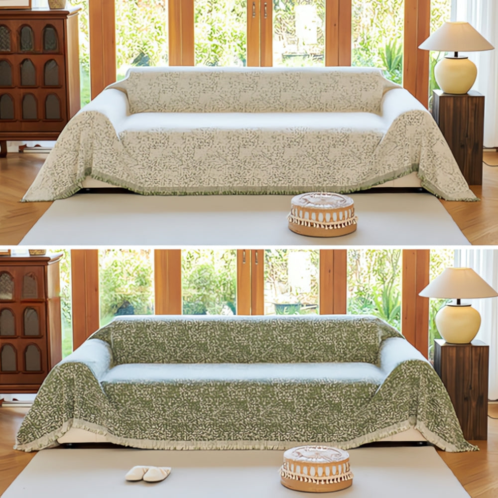 Copertura per divano reversibile a pois nordici