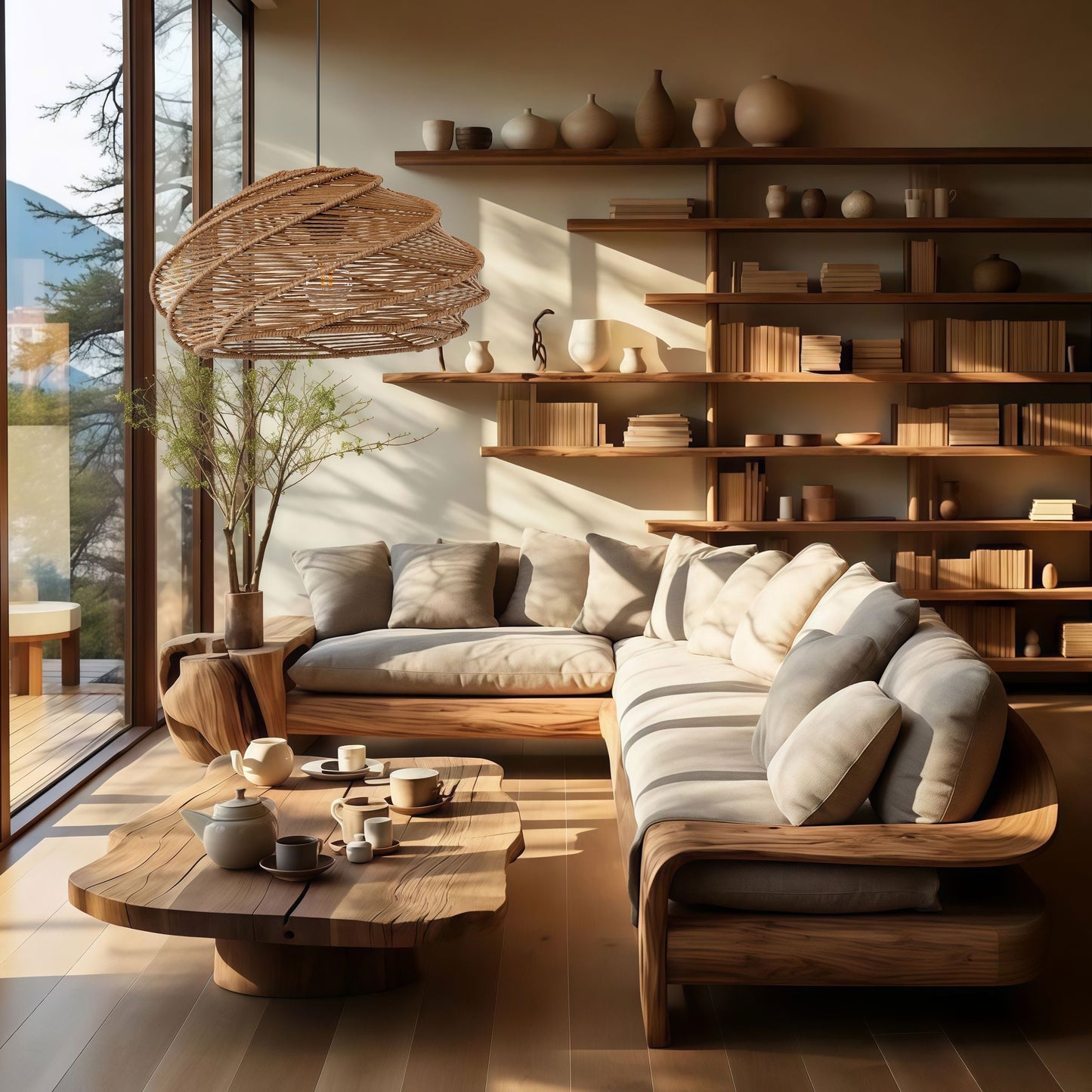 Spiraal Rieten Plafondlamp voor Slaapkamer, Eetkamer en Bar