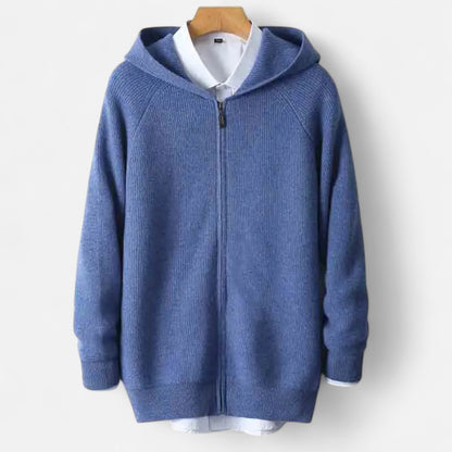 Strickhoodie für Herren mit Reißverschluss | Warm, elegant und ideal für die kalte Jahreszeit 