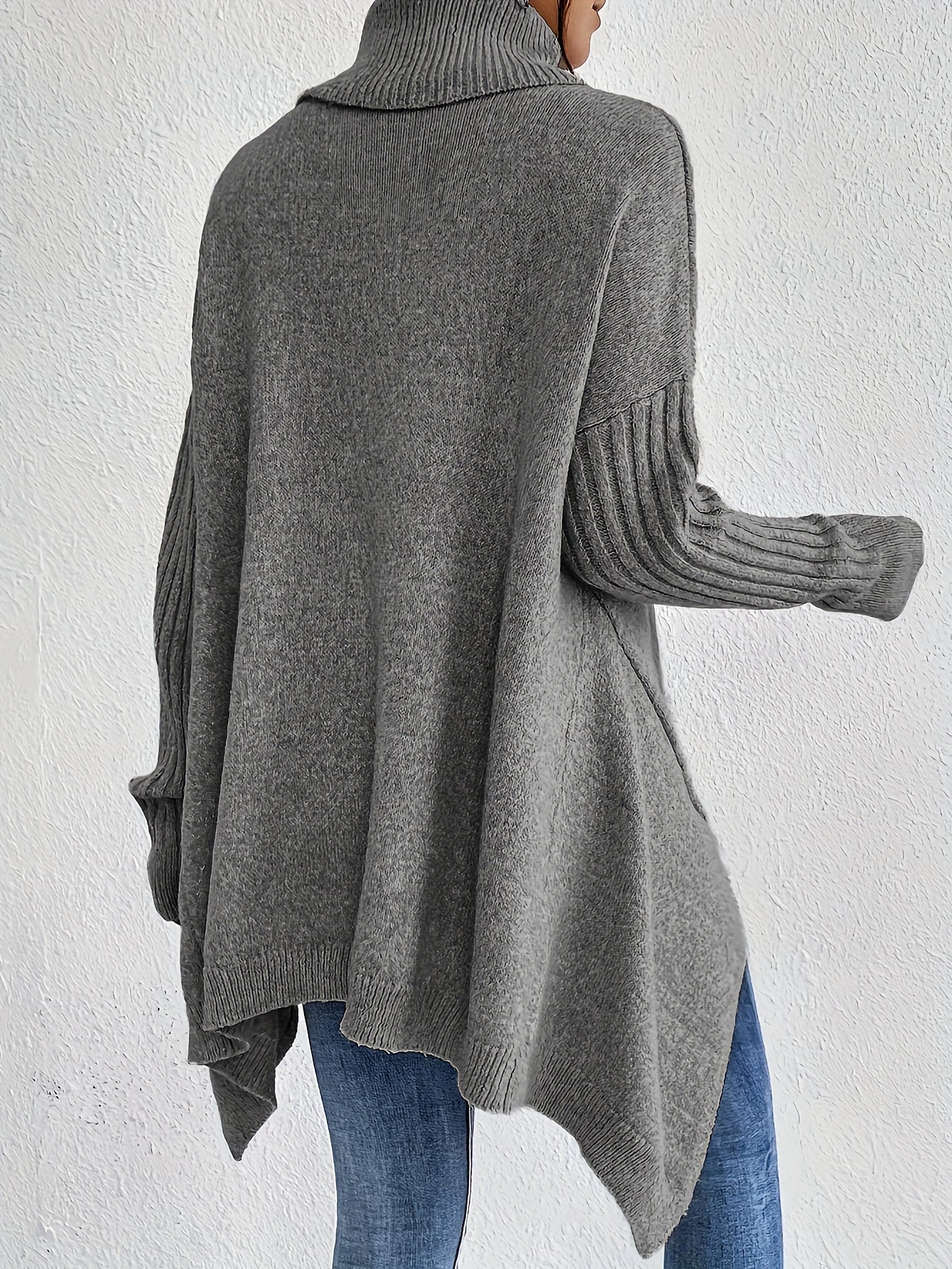 Dames Roll Neck Trui | Oversized Pasvorm met Moderne Hoge Kraag
