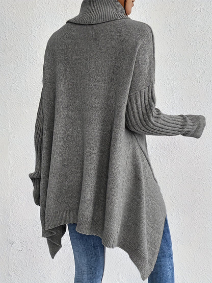 Dames Roll Neck Trui | Oversized Pasvorm met Moderne Hoge Kraag
