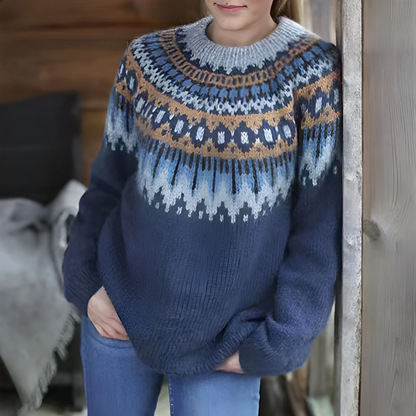 Dames Fair Isle Wintertrui | Relaxed Fit en Seizoenspatroon