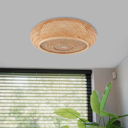 Japanse Stijl Bamboe Rieten Plafondlamp – Plafondmontage of Hanglamp