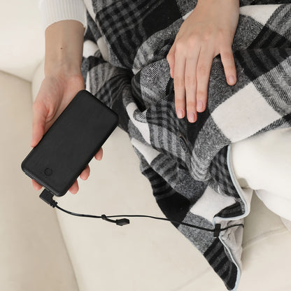 Manta eléctrica USB, manta calentada portátil, bufanda cálida para viajes y oficina
