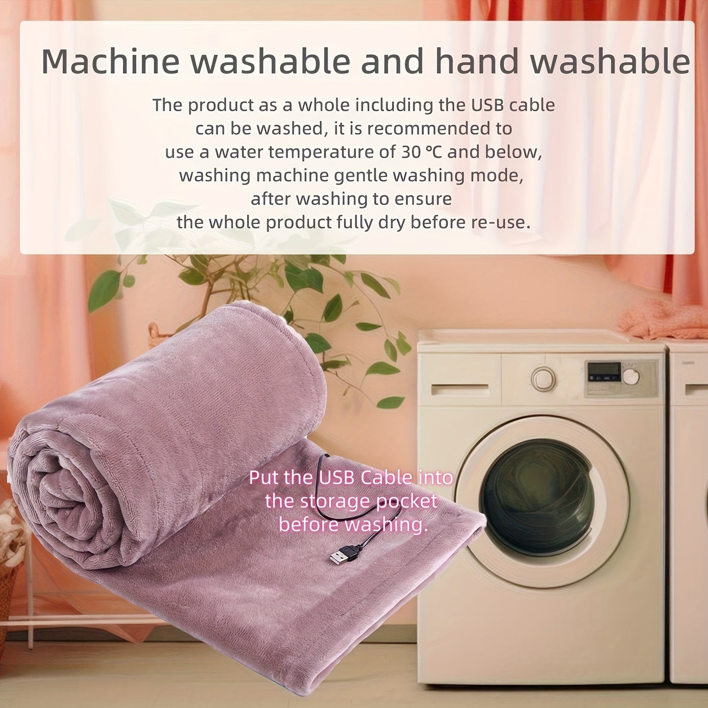 Manta eléctrica bufanda - Manta calentada portátil para el hogar y viajes