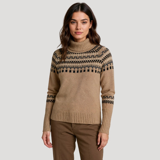 Dames Fair Isle Chunky Gebreide Trui | Oversized Pasvorm en Tijdloze Winterstijl