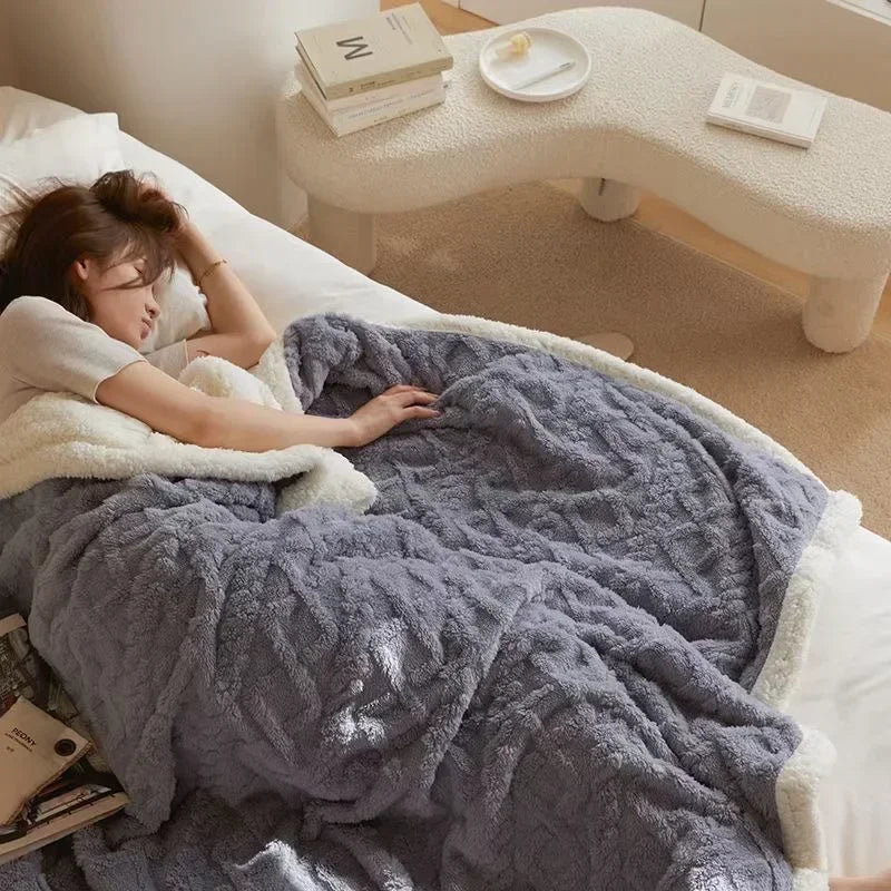 Dikke Winter Fleece Plaid - LuxyCozy