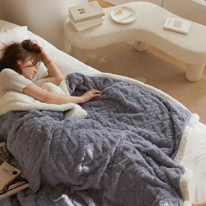 Dikke Winter Fleece Plaid - LuxyCozy