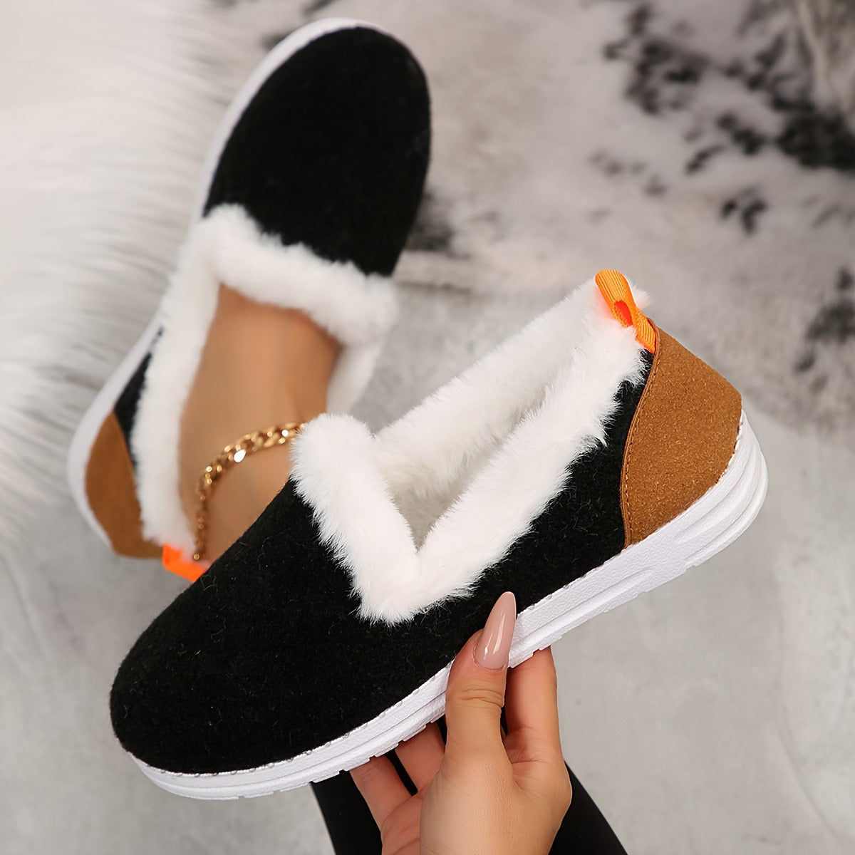 Dames Winter Loafers | Pluche Comfort Schoenen voor Koude Dagen