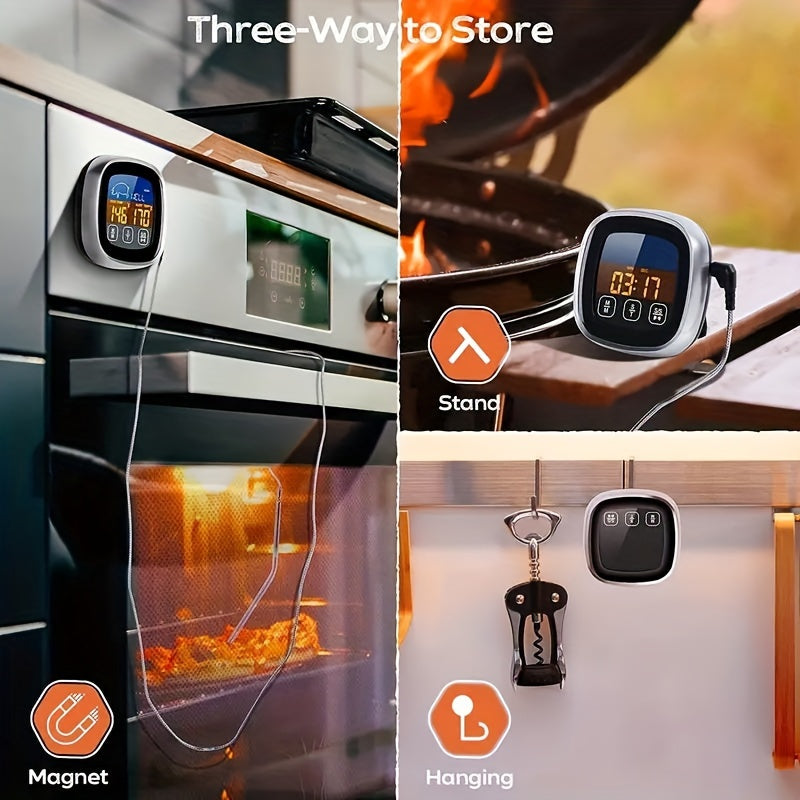 Altijd op Temperatuur – Digitale BBQ Thermometer met Dubbele Sonde & Touchscreen