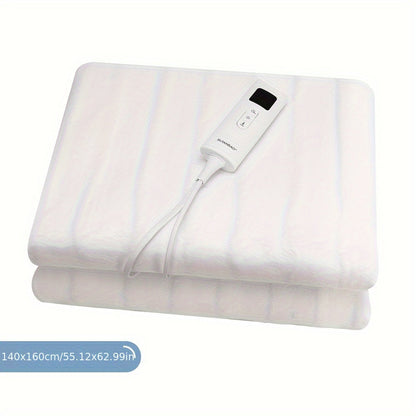 Elektrische Heizdecke fürs Bett, weiße Heizdecke, waschbar, 7 Heizstufen