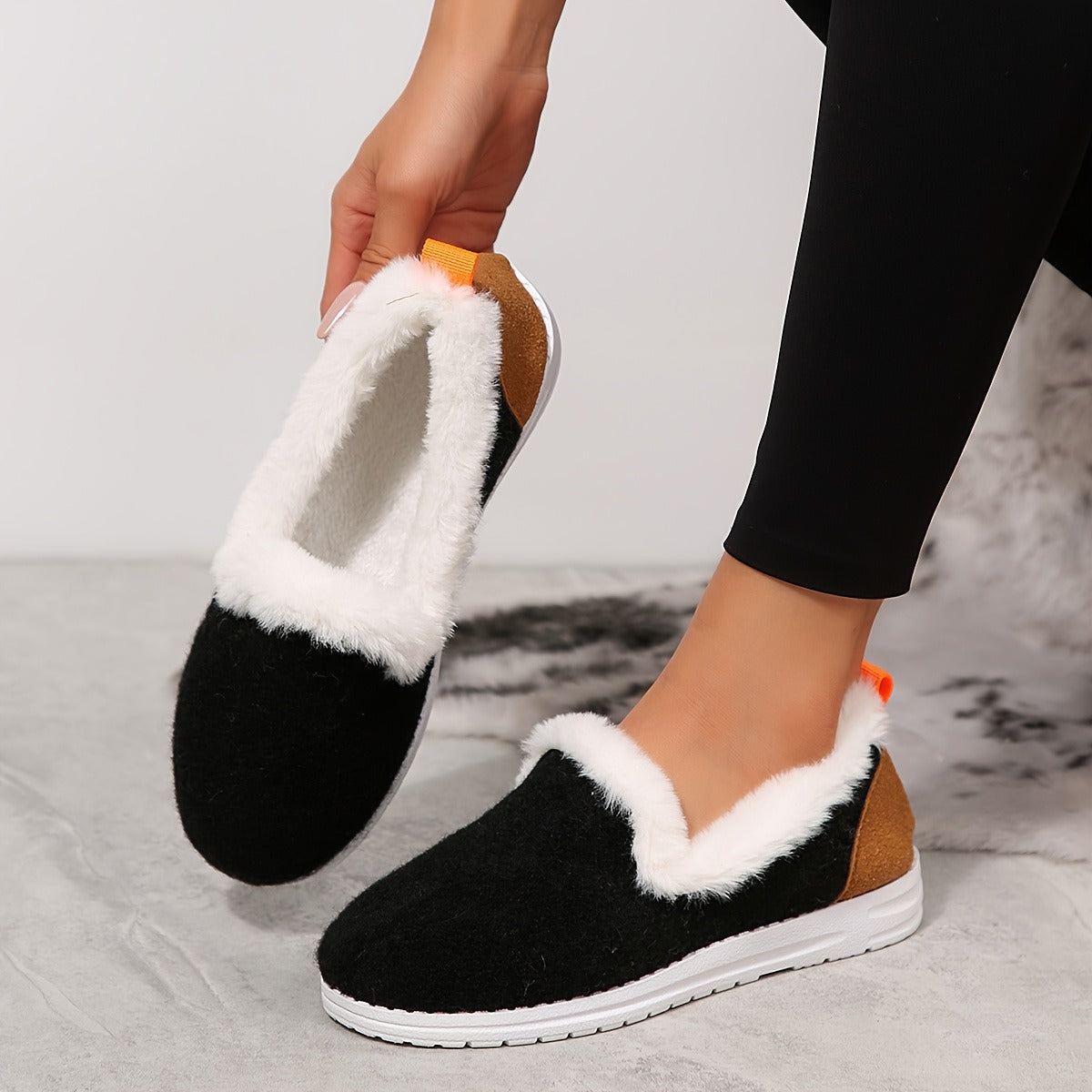 Dames Winter Loafers | Pluche Comfort Schoenen voor Koude Dagen