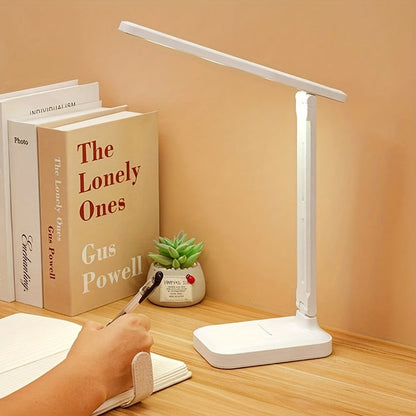 TouchLite Bureaulamp – Dimbaar LED Tafellicht met Oogbescherming en Telefoonstandaard