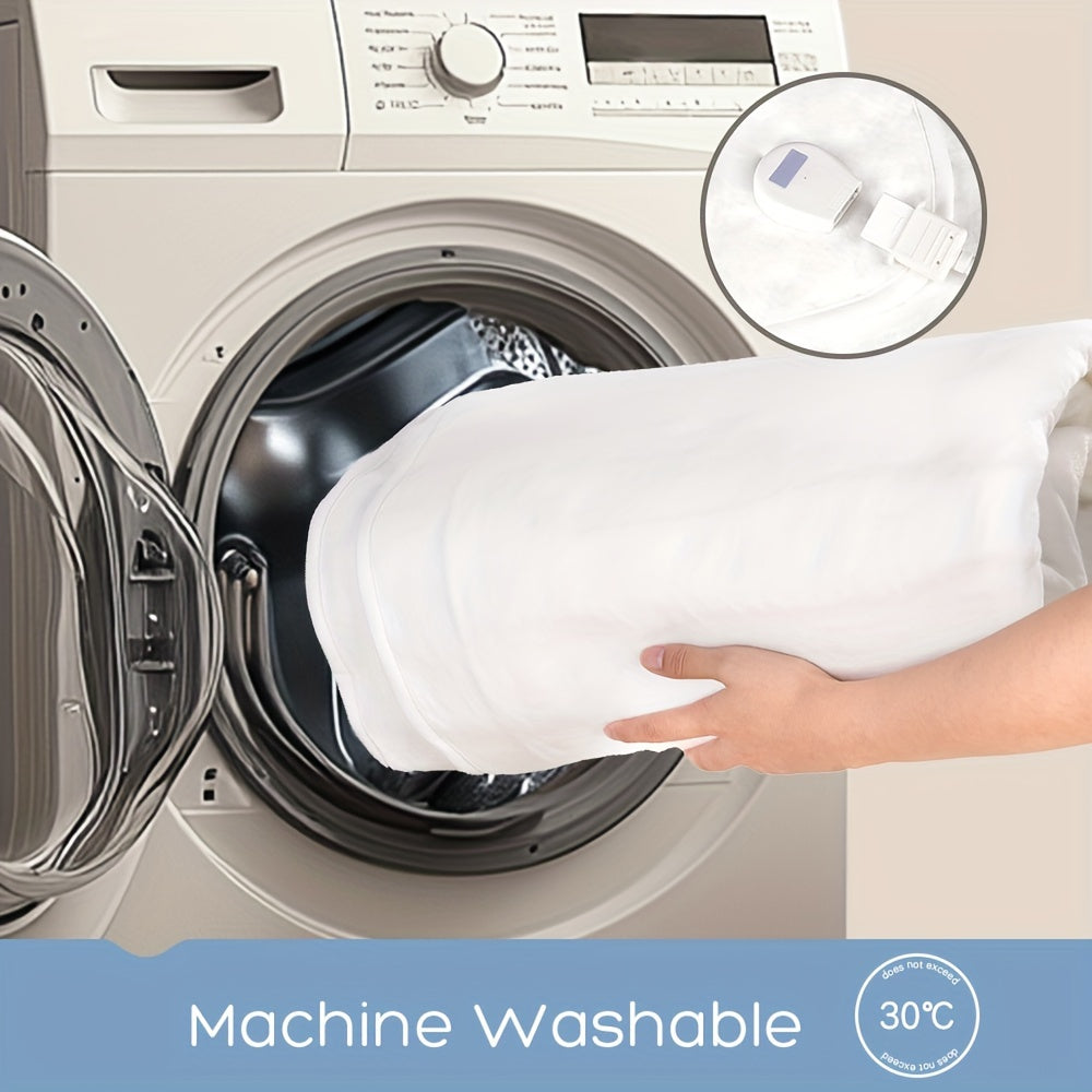 Elektrische Heizdecke fürs Bett, weiße Heizdecke, waschbar, 7 Heizstufen