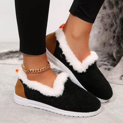 Dames Winter Loafers | Pluche Comfort Schoenen voor Koude Dagen