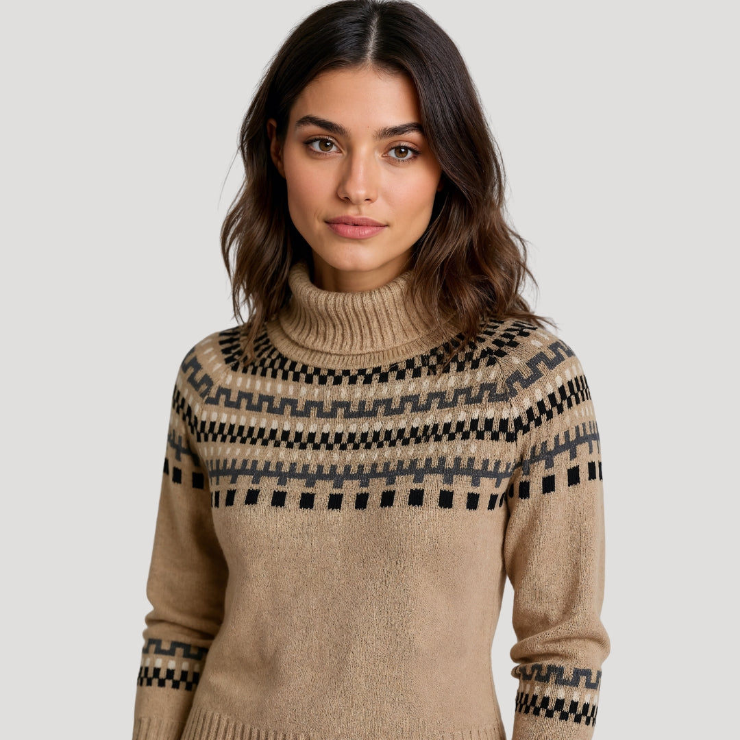 Dames Fair Isle Chunky Gebreide Trui | Oversized Pasvorm en Tijdloze Winterstijl