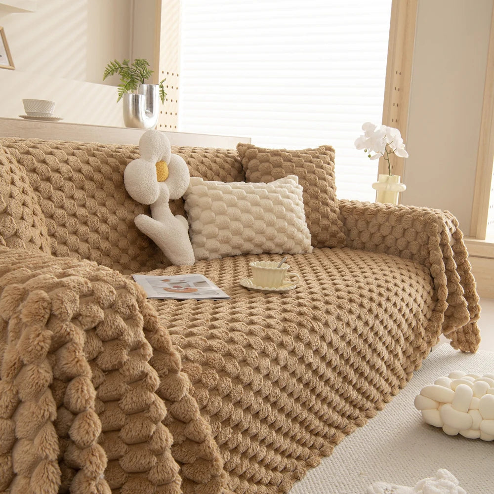 Lined Rabbit Faux Sofa Cover