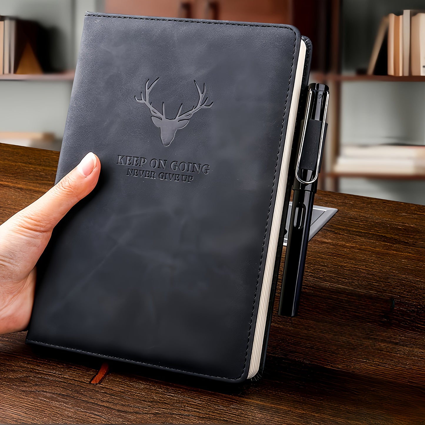 360-pagina’s Notitieboek met Kunstleren Omslag – Vintage Stijl met Bladwijzer