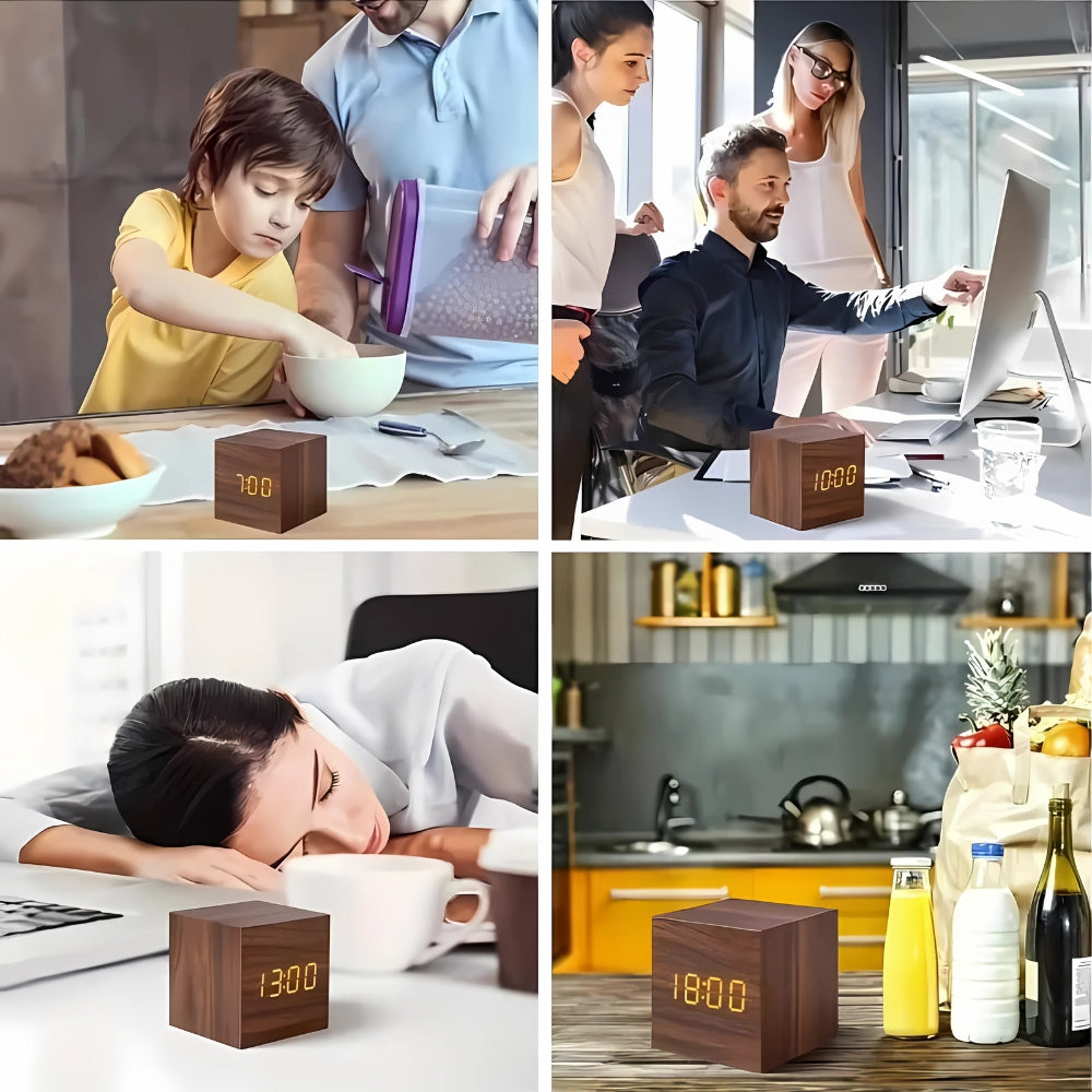 Moderne Cube LED Alarmklok