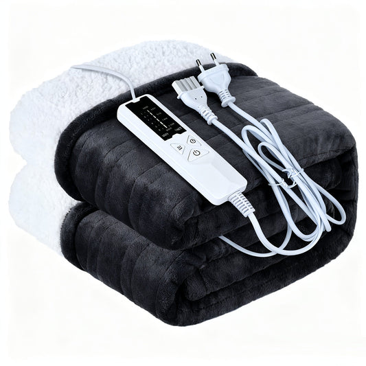 Elektrisch Verwarmd Dekbed, Sauna Dekbed 130x180/180x200cm, Grijs Flanel