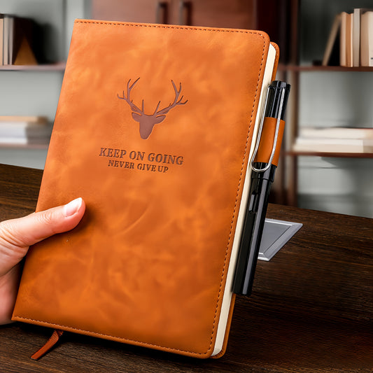 360-pagina’s Notitieboek met Kunstleren Omslag – Vintage Stijl met Bladwijzer