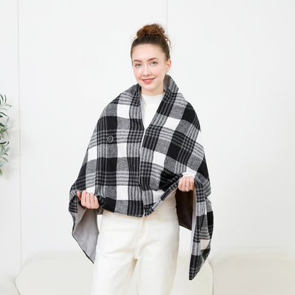 Manta eléctrica USB, manta calentada portátil, bufanda cálida para viajes y oficina