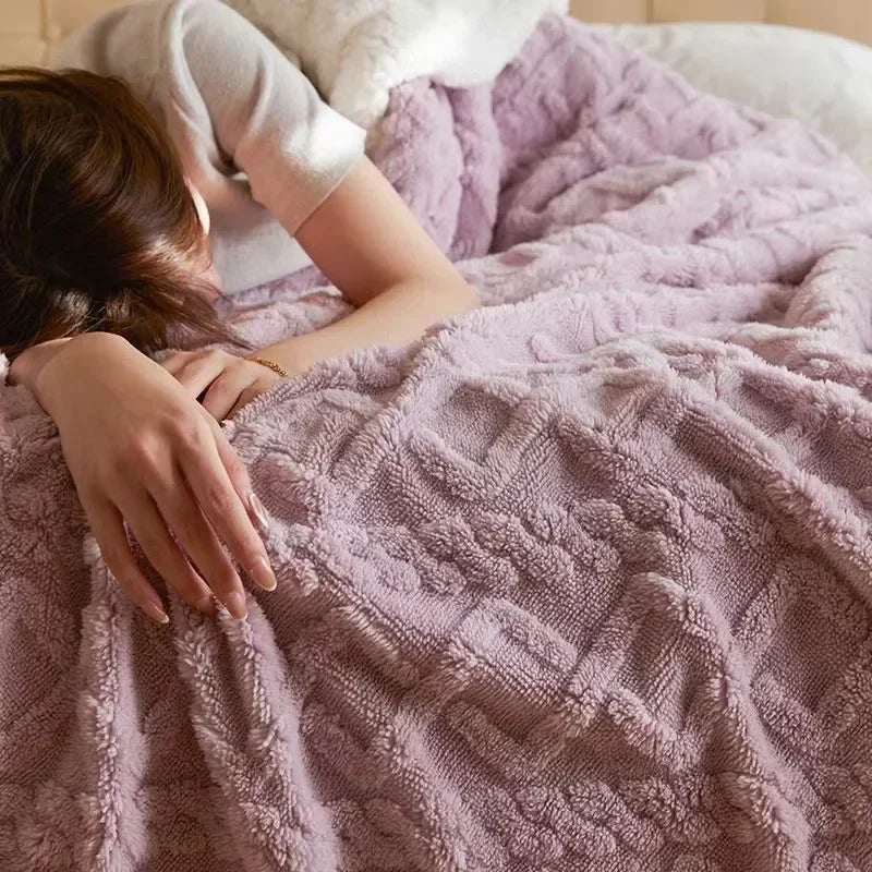 Dikke Winter Fleece Plaid - LuxyCozy