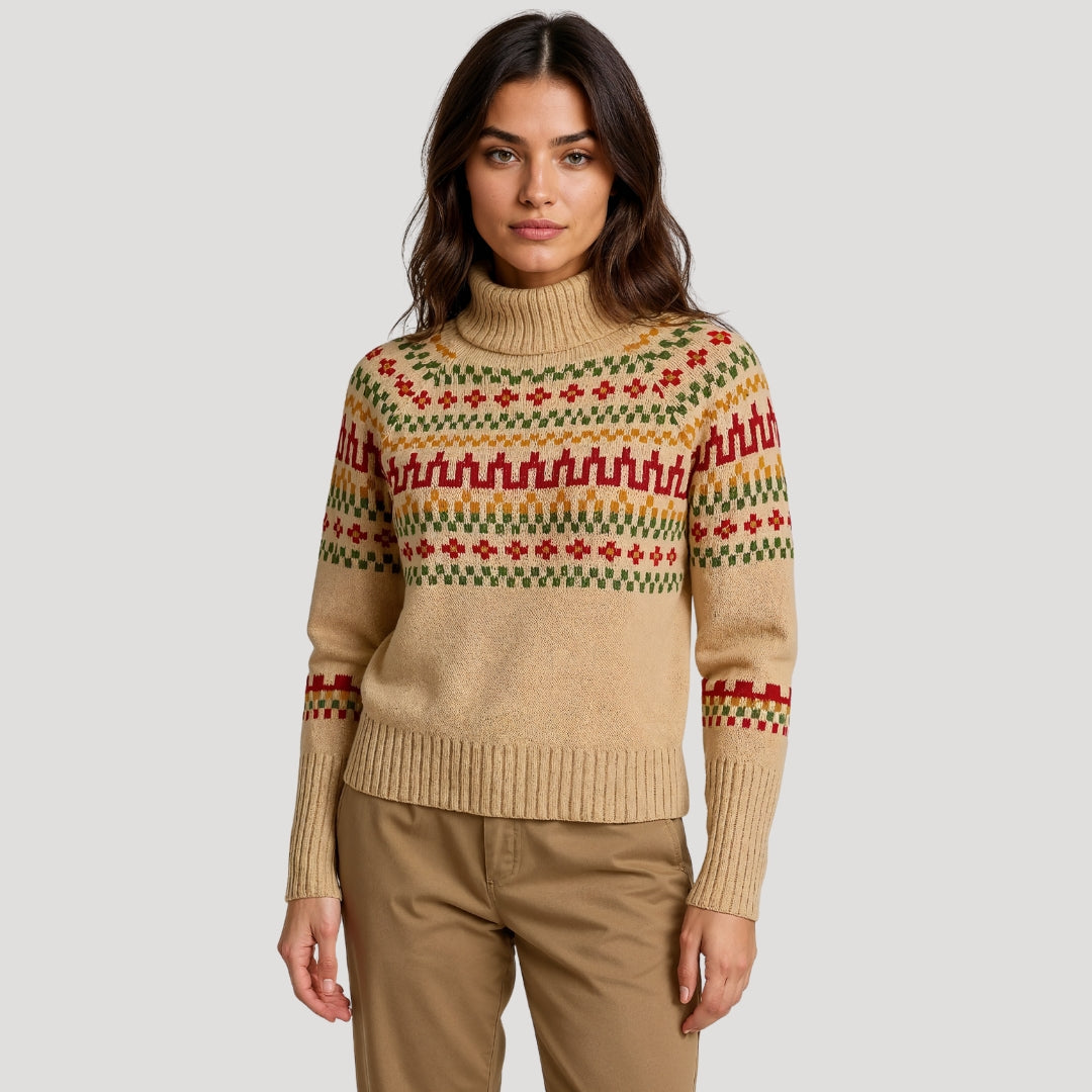 Dames Fair Isle Chunky Gebreide Trui | Oversized Pasvorm en Tijdloze Winterstijl