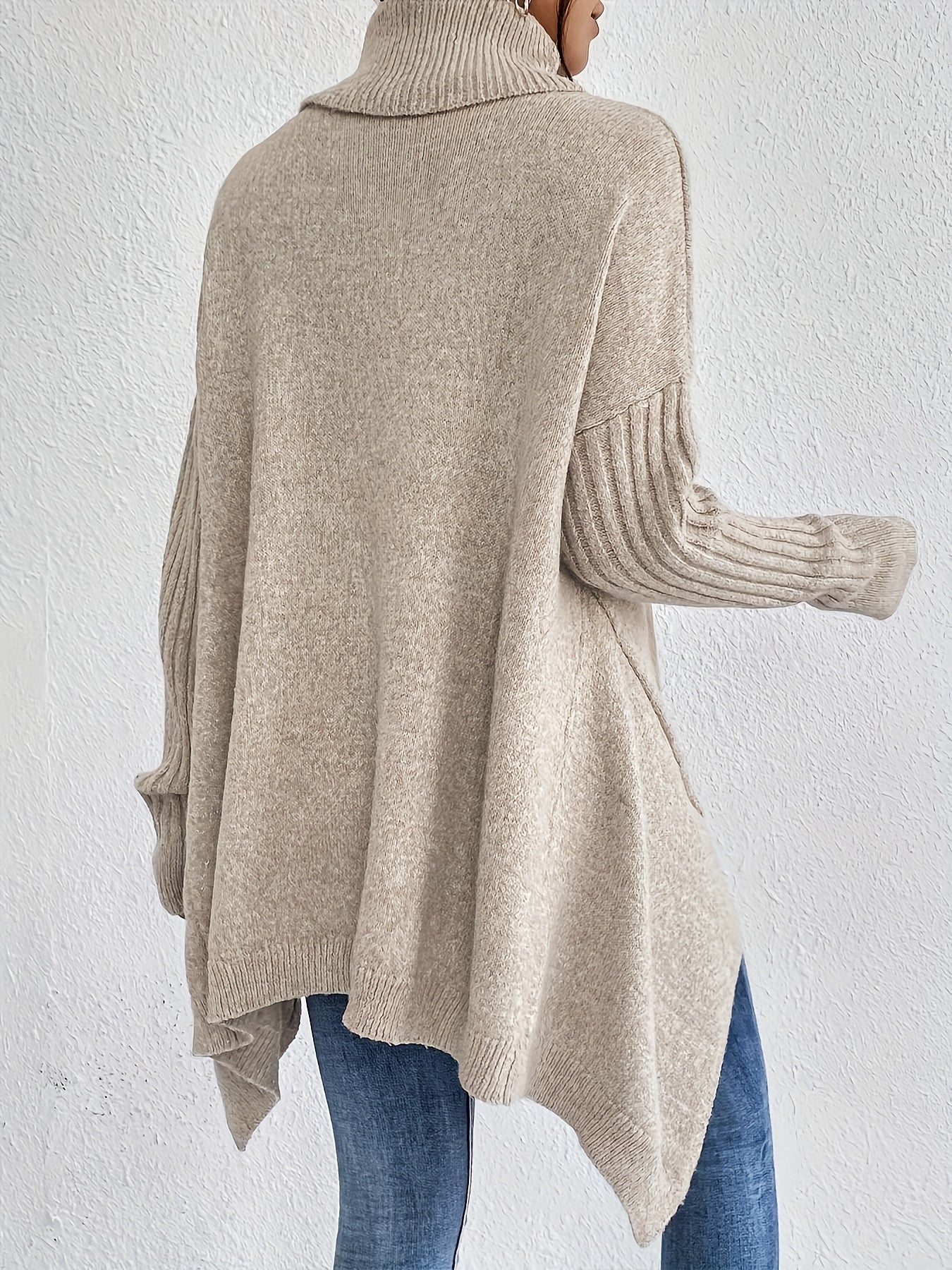 Dames Roll Neck Trui | Oversized Pasvorm met Moderne Hoge Kraag