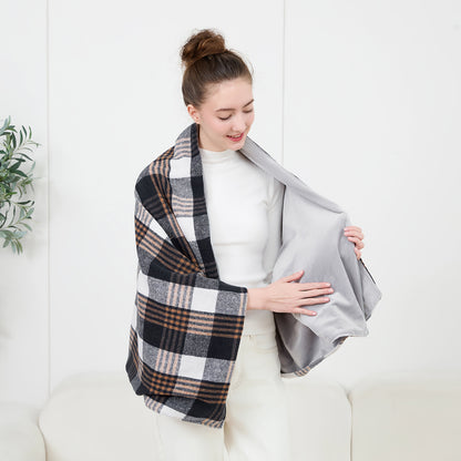 Manta eléctrica USB, manta calentada portátil, bufanda cálida para viajes y oficina