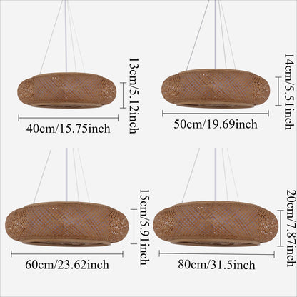 Japanse Stijl Bamboe Rieten Plafondlamp – Plafondmontage of Hanglamp