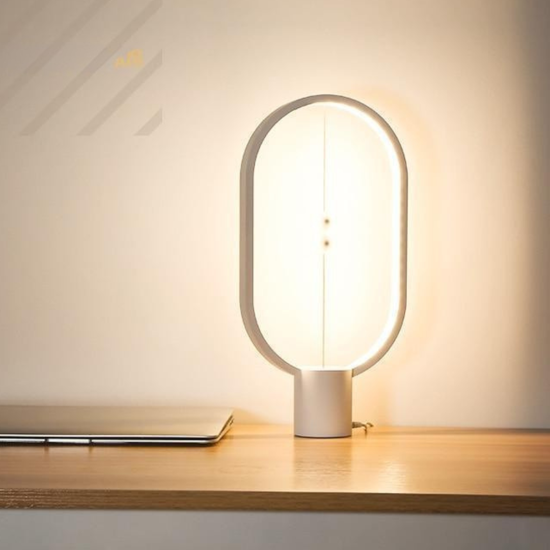 Minimalistische Nachtlampe aus Holz mit LED und Touch-Steuerung