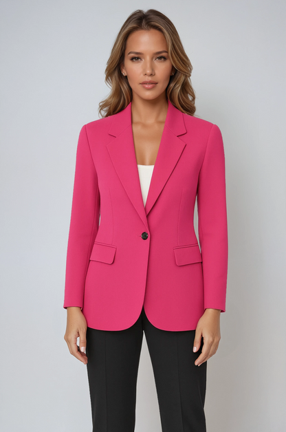 Vrouwelijke Tailored Blazer | Enkele Knoop & Vo pockets